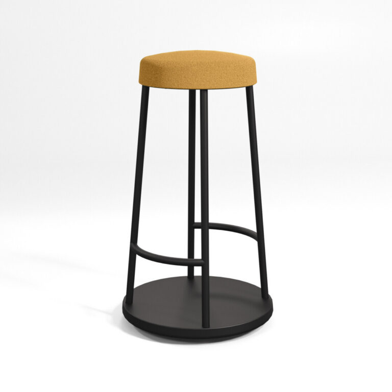 High-quality 3D furniture CGI showcasing a high chair with realistic textures, refined surfaces, and versatile design for work or kitchen spaces.